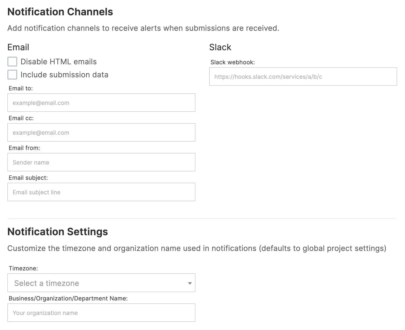 Notification Configuration