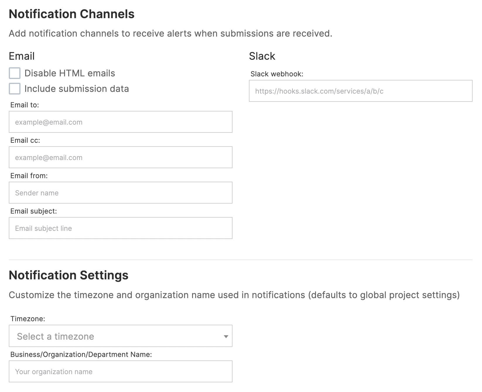 Notification Configuration