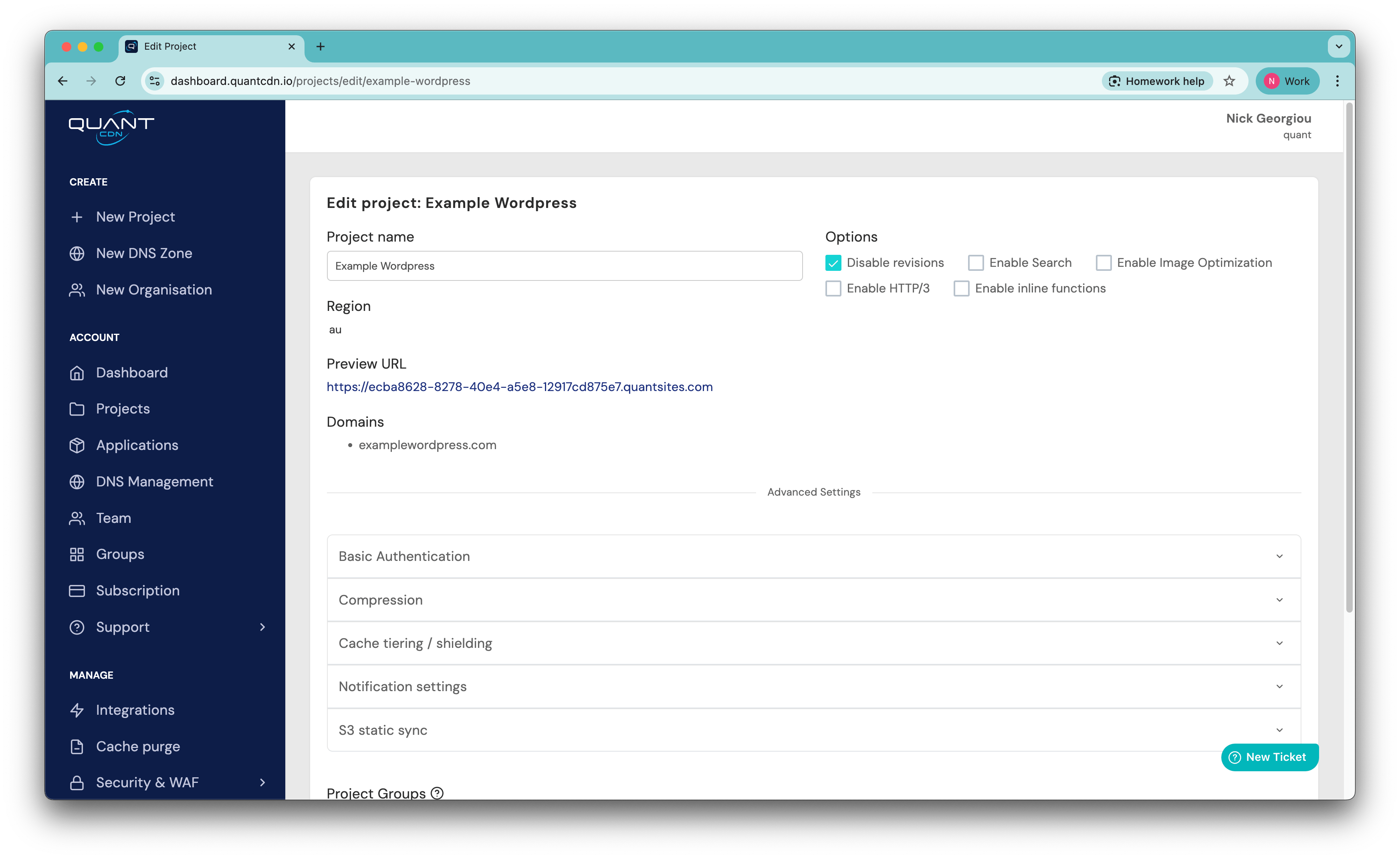 Step 1: Create a CDN Project