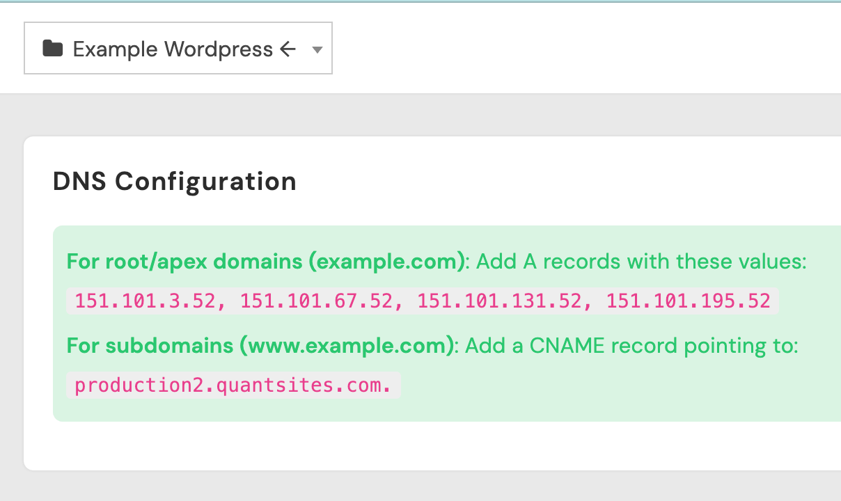 Step 3: DNS Configuration