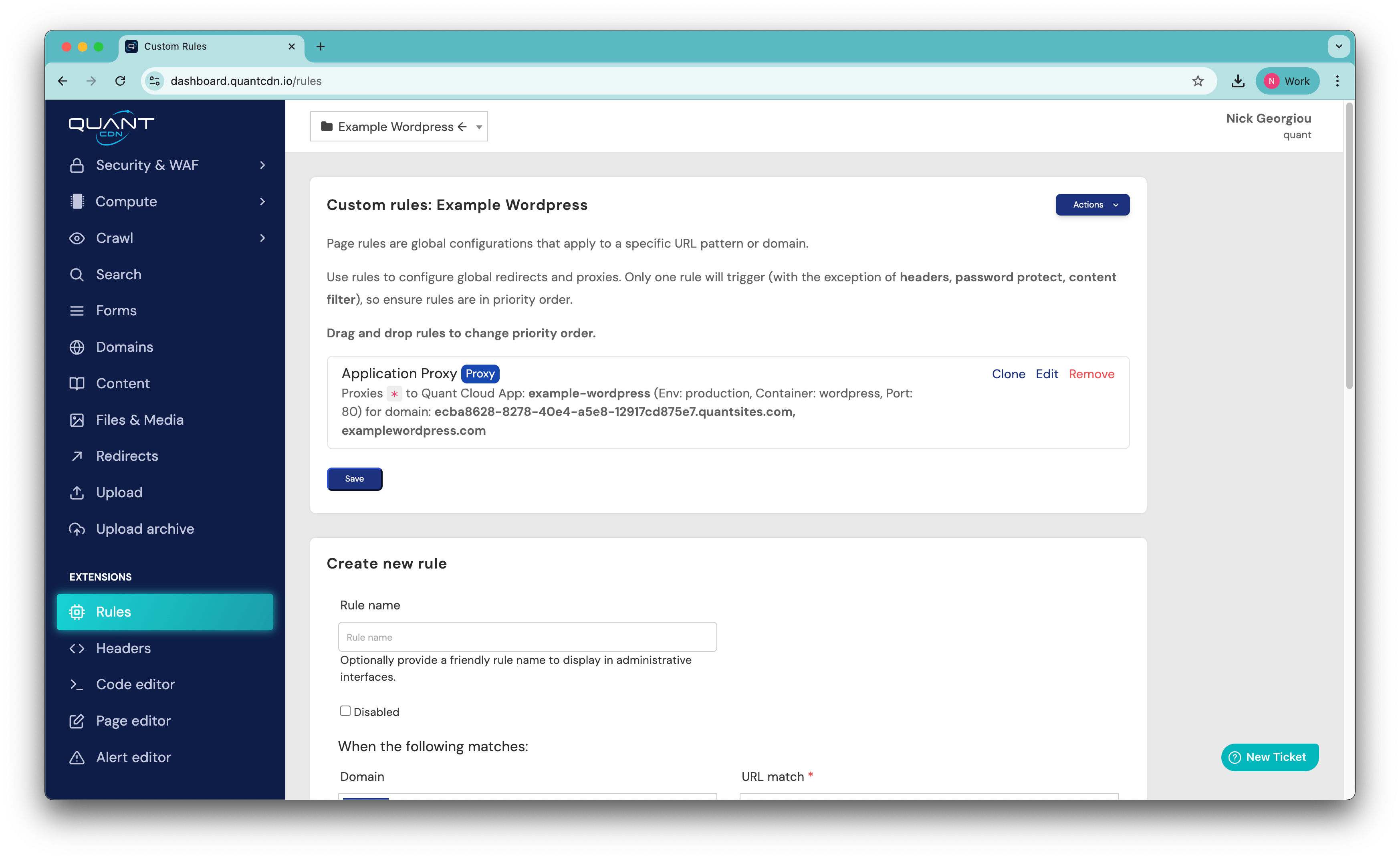 Step 4.1: Go to the Rules section